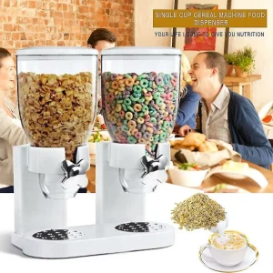 Unbranded Cereal Dry Food Dispenser Storage Container Dispense Kitchen Machine For Gift