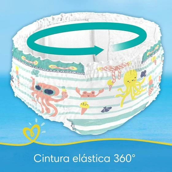 Pampers® Kit 24 Fraldas Pampers Para Água Splashers Baby Shark P-M - Image 8