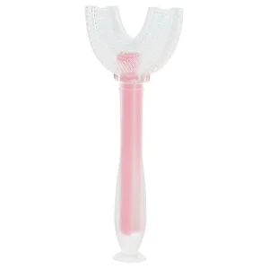 HSKMALL 11.5X5cm Pink Toothbrushes 1 Pc Creative Baby Dental Care Tooth Brush Silicone Toothbrush Baby Brush