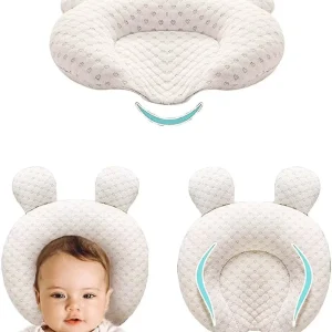 Rtopr Muitor Soft Baby Nursery Pillows Unisex Newborns Head Shaping Infant Support Sleeping Head Sleep Sleep Pillows With Bear Ears (bege),,ssxjv