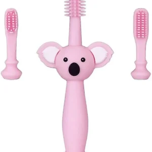 Renekton Baby Toothbrush, Toddler Toothbrush Baby Toothbrush With 2 Pcs Replacement Heads