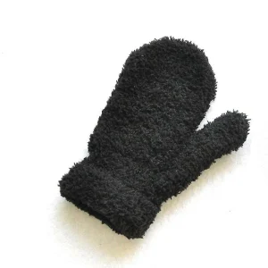 Belita Amy Baby Short Gloves Winter Coral Fleece Children Solid Knitted Plush Furry Full Finger Mittens Autumn Hand Warmer 1-4 Years Old