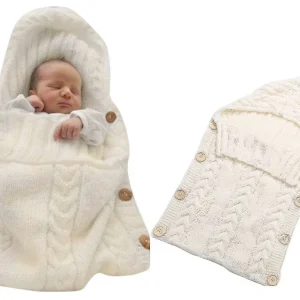 Vrxin Newborn Baby Wrap Blanket, Multifunctional Winter Warm Baby Blankets