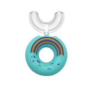 Unbranded Manual Style Children's U-shaped Toothbrush Donut Shape Baby Silicone