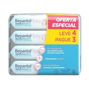 Lenço Umedecido Bepantol Baby Leve 4 Pague 3 Com 48 Unidades Cada
