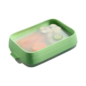 Unbranded Food Grade Silicone Vegetable Storage Container, Freezer And Microwave Safe