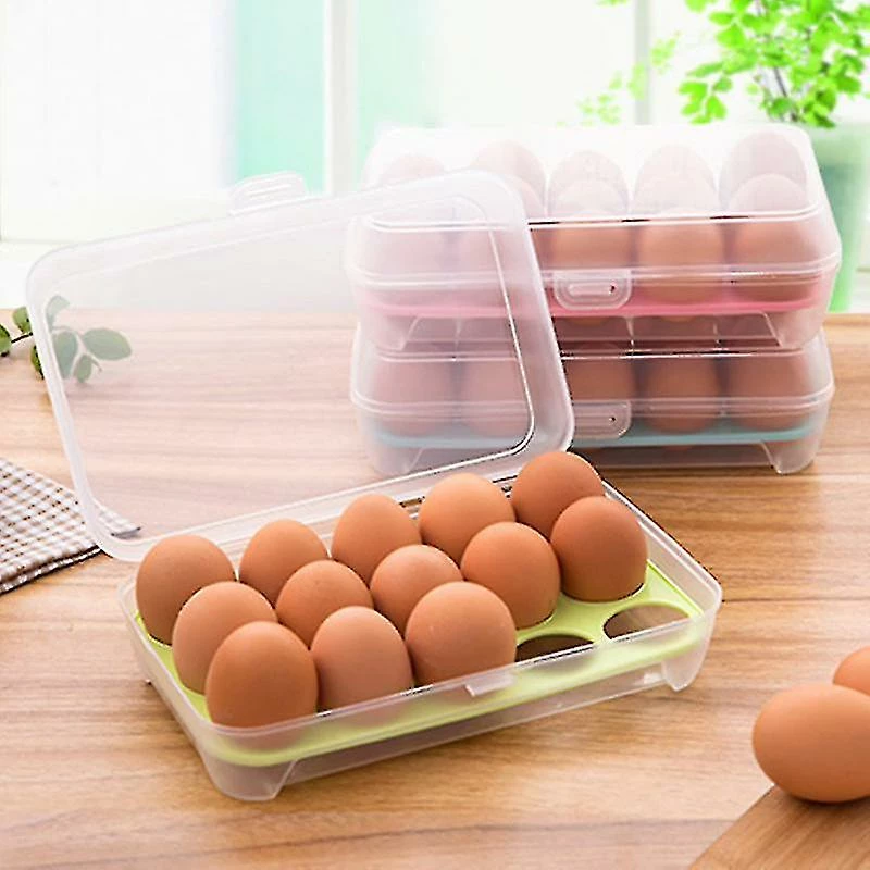 Unbranded 15 Grids Eggs Storage Box Refrigerator Fresh Food Container Case Portable Wild Picnic Egg Organizer Egg Box Holder - Image 4