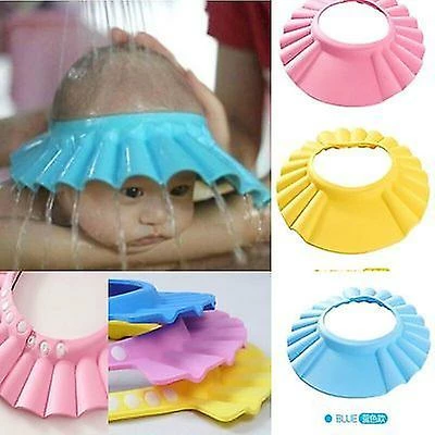 Duqi Mais Novo Brand New Baby Children Crianças Shampoo Seguro Banho Banho Chuveiro Cap Chapéu Wash Hair Shield Elástico Ajustável Shampoo Cap - Image 3