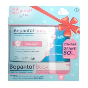 Kit Bepantol Baby Creme Contra Assadura 60g + Lenço Umedecido Bepantol Baby 48 Unidades