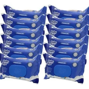 12 Pacotes Lenço Umedecido Baby Byn Premium 1200 Toalhinhas