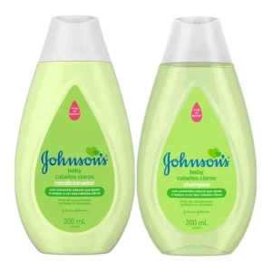 Johnson & Johnson Kit Shampoo Condicionador Para Bebês Johnson’s Baby Camomila Natural 200ml Suave Para Os Olhos Realça A Cor Dos Cabelos