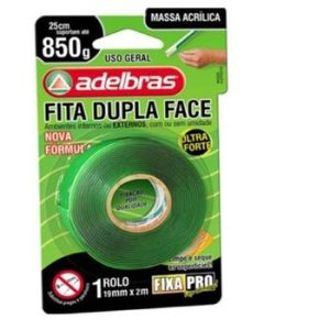 Fita Dupla Face Transparente 19mmx2m – Adelbras