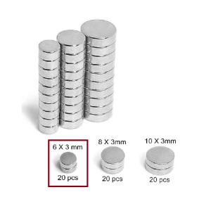 Íman neodímio 6 x 3mm