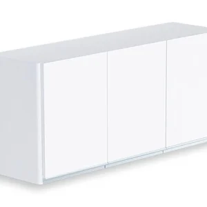 Armário Aereo de Cozinha 3 Portas 106cm Texturizado Branco – Rorato