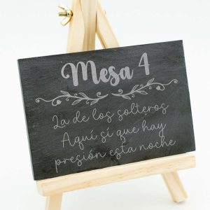 Marcadores de Mesa de Casamento em Ardósia